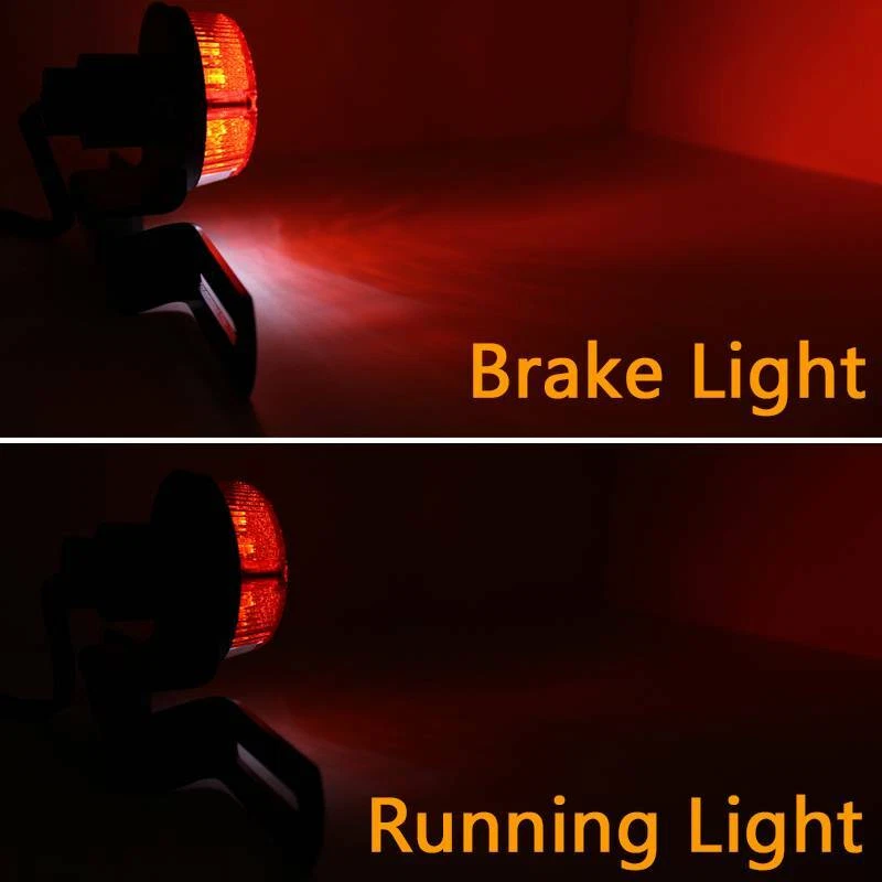 Luz de freno trasera roja para motocicleta Harley Honda Suzuki montaje de matrícula Foto 2 de 4