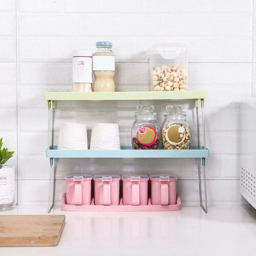 Standing Rack Countertop Storage Organizer Shelf Holder Rack Kitchen Bathroom - Picture 6 of 11