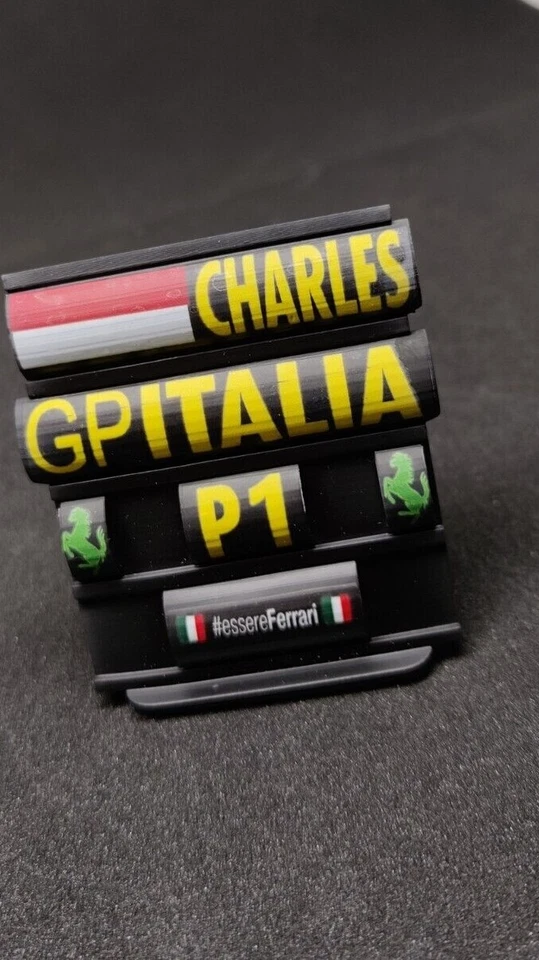 Pitboard 1:43 1:18 1:24 Leclerc Ferrari sf-90 MONZA Gp 2019 looksmart bbr burago - Immagine 2 di 3