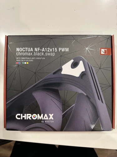 Noctua NF-A12x15 PWM chromax.black.swap 4-pin - Black (No Screws)