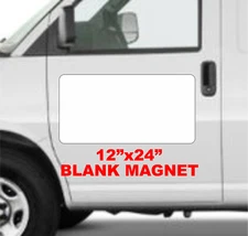Blank WHITE Vehicle Magnetic 12"x24" Sign for Car Truck Van SUV