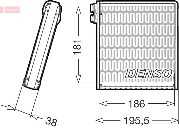 DENSO DEV09103 Evaporator, air conditioning for FIAT