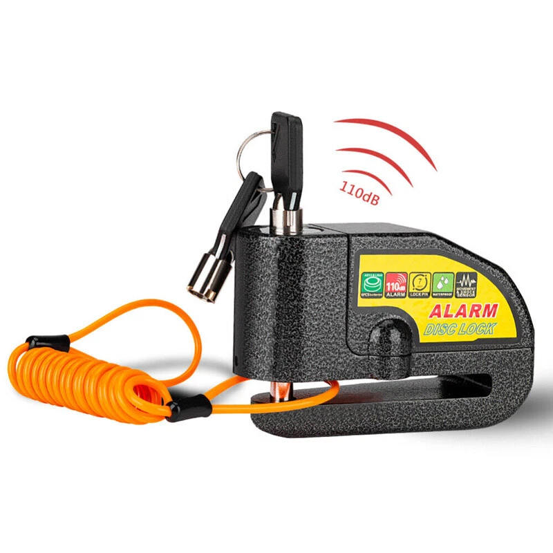 Motorrad Fahrrad Schloss Alarm Bremsscheibenschloss Bremshebelschloss 110DB - Bild 2 von 4