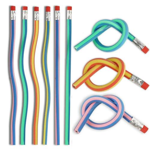 Soft Flexible Pencils Bend Kids Children School Equipment Fun High HOTU - Picture 1 of 12