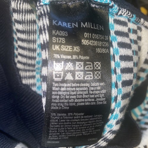 Karen Millen KA093 STRIPED FITTED KNIT DRESS Size XS RRP £160 - Picture 8 of 8