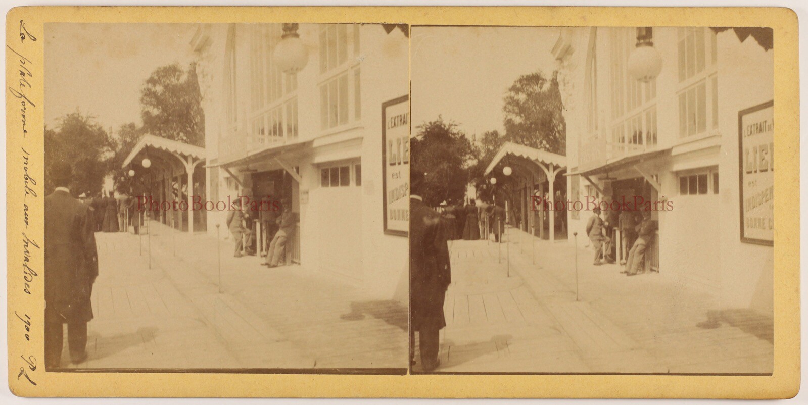 FRANCE Esposizione Universale Di Parigi 1900 Tapis Roulant Foto Stereo Vintage