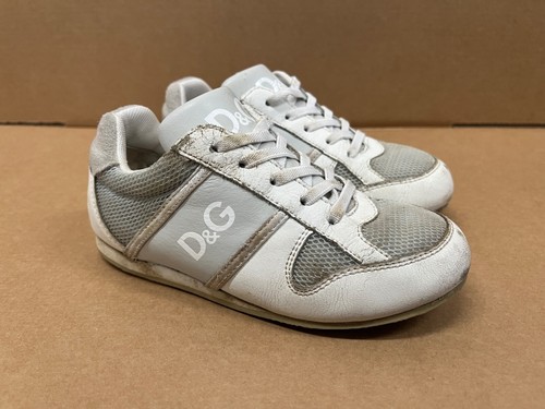 D&G Junior Dolce & Gabbana Kids White Trainers Sneakers Uk Size 11.5 EU 30 - Picture 3 of 13