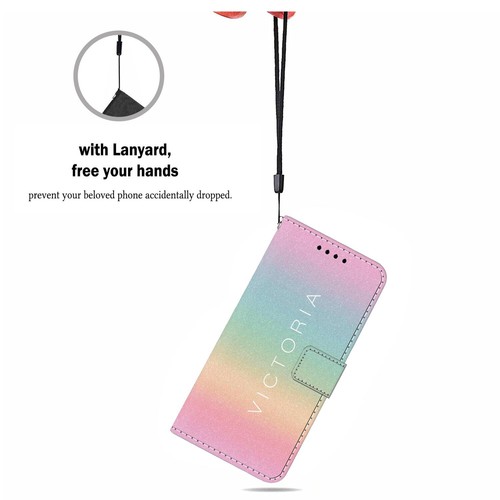 Wallet PU Leder Tasche Individuell Bedruckt Cover für iPhone 16 15 14 Pro Max 13 12 17 - Bild 16 von 100