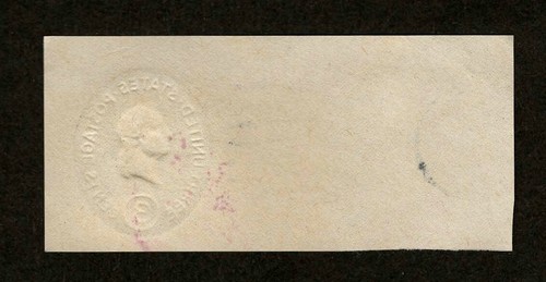 US 1958 #U540 Violet 3c Washington w/1c Surcharge Cut Square Philadelphia Cancel - Picture 2 of 2