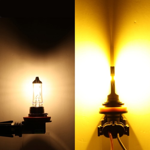 AUXBEAM H8 H9 H11 LED Headlight Bulb Low Beam Super Bright 3000K Yellow 1:1 Size - Picture 4 of 12
