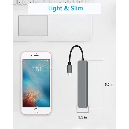 For iPhone 16/Pro/Max/Plus - PD Port 7-in-1 USB-C to 4K HDMI Adapter HDTV - Picture 6 of 7