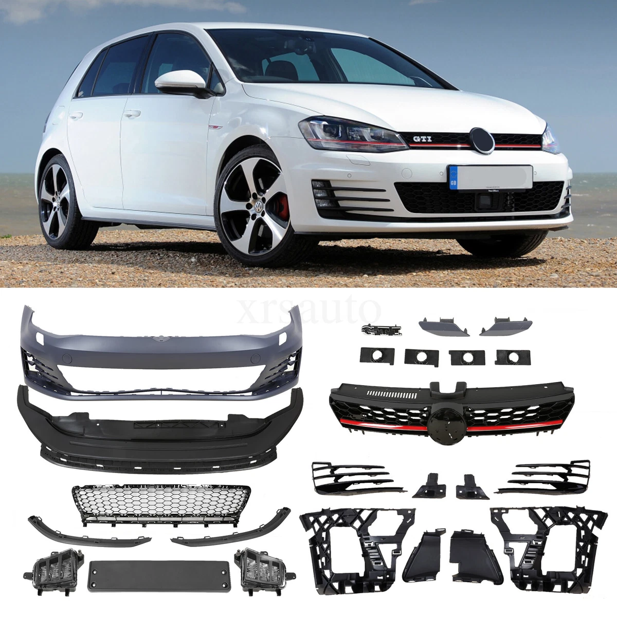For 2015 2017 Volkswagen VW Golf MK7 Front Bumper Cover Kit GTI