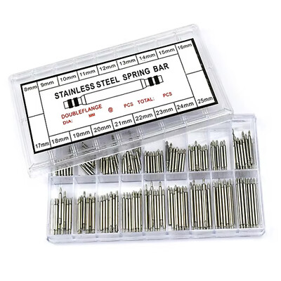 360 tlg Federstege Edelstahl Federstifte Uhrenstifte für Uhrenarmband Armbanduhr