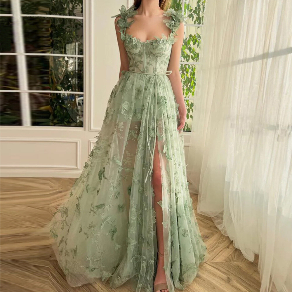 lace prom dress KissProm Mermaid Sweetheart with Detachable Sleeves, Sky Blue / 4 creating a captivating look Luuvis Women Sweet Lilac Spaghetti