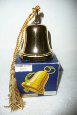VTG THORENS ELDELWEISS WIND UP MUSIC BOX BELL SWITZERLAND 243003 ECHT VERGOLDET