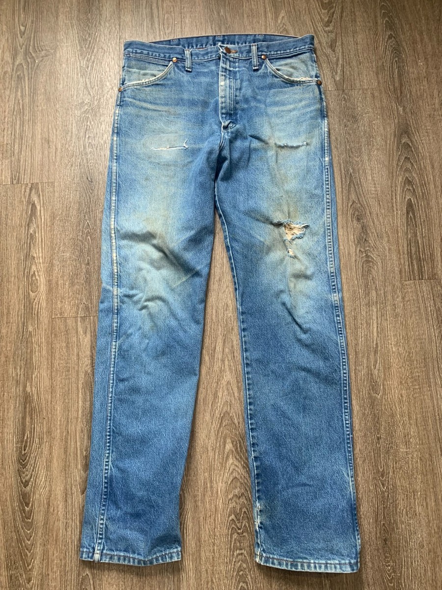 Vintage Distressed Worn Trashed Sun Faded Wrangler Work Vintage Distressed Worn Trashed Sun Faded Wrangler Work