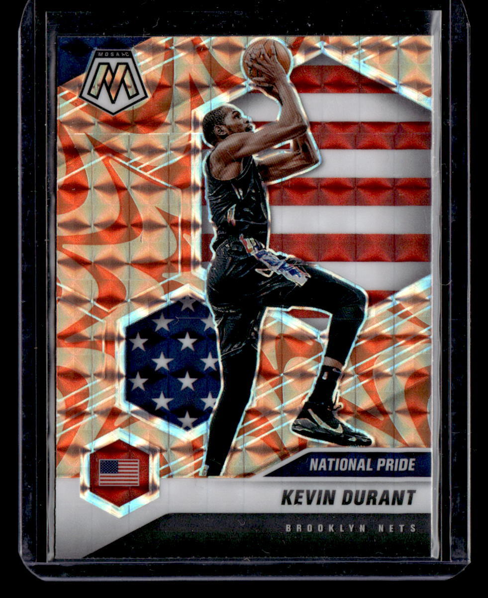 2020 Panini Mosaic #248 Kevin Durant Orange Reactive Near Mint
