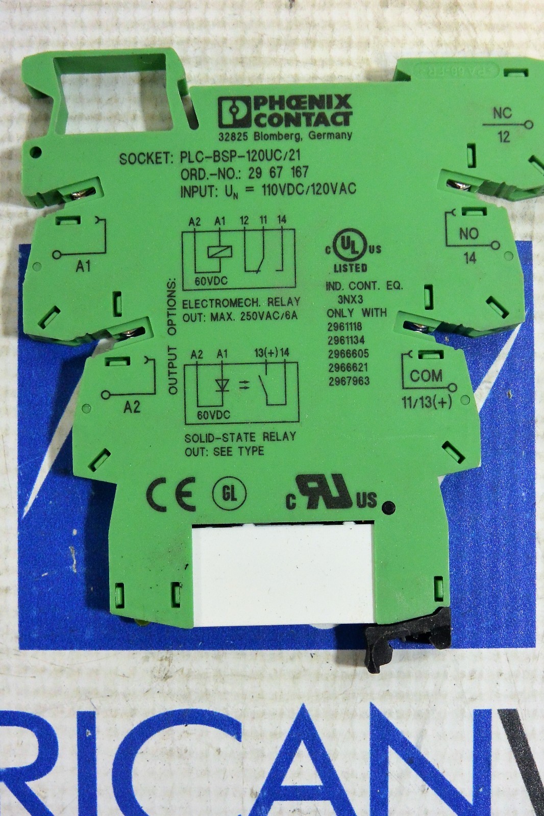 PLCBSP120UC/21 Phoenix Contact 120v Relay Block with 2961118 eBay