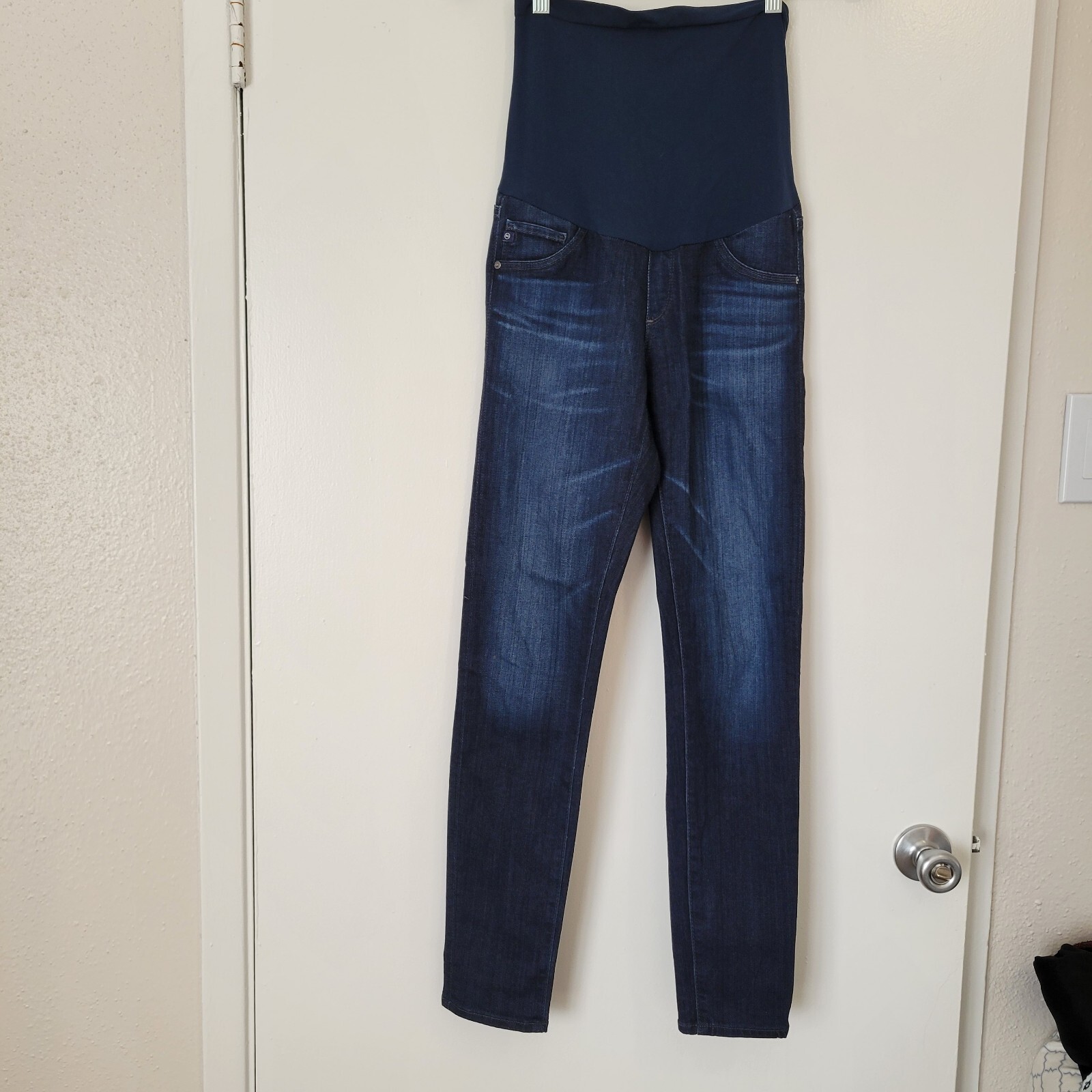 3/ $30 AG Adriano Goldschmied Maternity High Rise Ankle Jeans 27 R Dark Wash