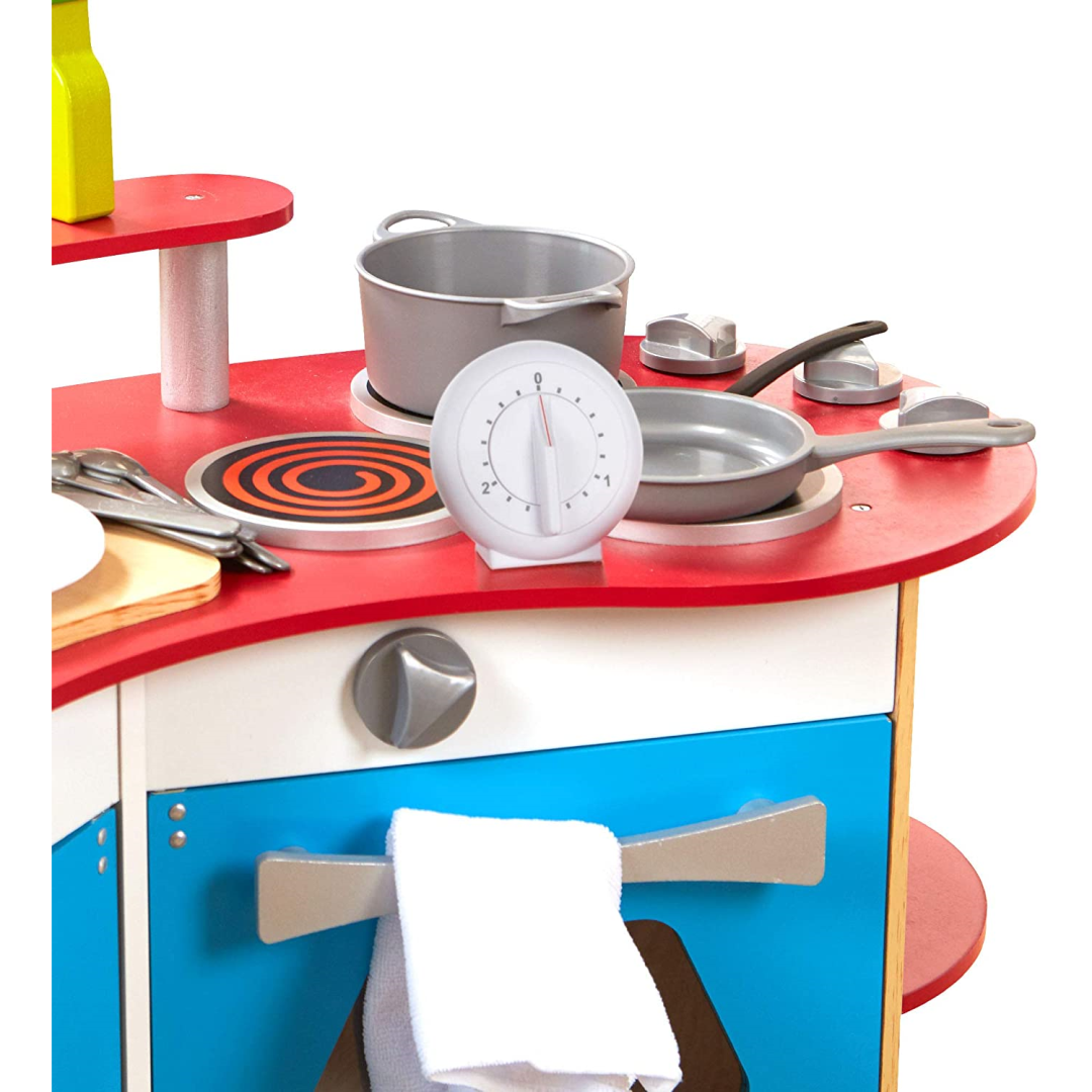 Melissa Doug Cook's Corner Wooden Kitchen Play Set New Kids