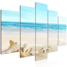 BEACH SAND SEA VIEW LANDSCAPE Canvas Print Image Photo Wall Art c-B-0528-b-m
