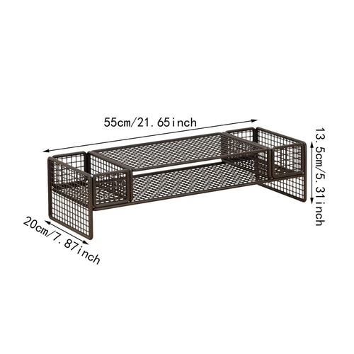 Computer Monitor Ständer Desktop Zubehör Organizer für Tisch Studie Zimmer - Afbeelding 4 van 5