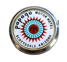 Vintage Papago Motor Hotel Scottsdale Arizona Promotional Small Tape Measure-BRC