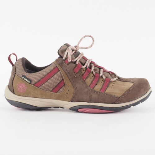 Womens Timberland Lincoln Peak 9007A Medium Brown Leather Lace Up Walking Shoes