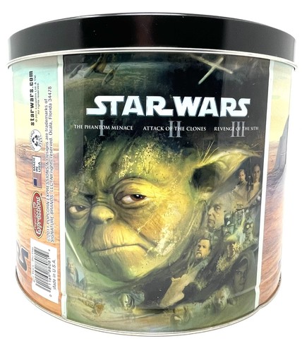 Star Wars Saga Popcorn Tin Can 9 x 9 x 7 inches Episode 1 - VI from 2011 - Picture 5 of 11