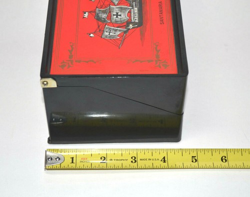 Santa Maria Christopher Columbus Ship Collectable Bar Open Scrolling Menu Vtg - Picture 11 of 11