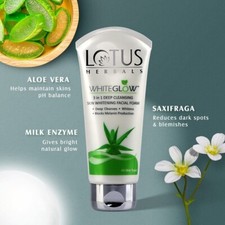 Lotus Herbals White glow 3 In 1 Deep Cleaning Skin Whitening Facial Foam 100 gm