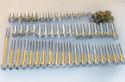 Yamaha TZ250 TZ350 1976-8 Motorabdeckungen Edelstahl Inbusschrauben Kit (& A B F G)