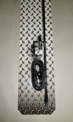 Shark Antenna SINGLE 3 ft Black CB Radio Antenna kit w mount + coax 1000w