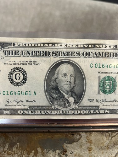$100 Bill 1990 Federal Reserve Note G 7 01646461 Uncirculated Unusually - Picture 11 of 18
