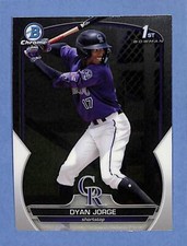 2023 Bowman Chrome Prospects Dyan Jorge #BCP-22 Colorado Rockies