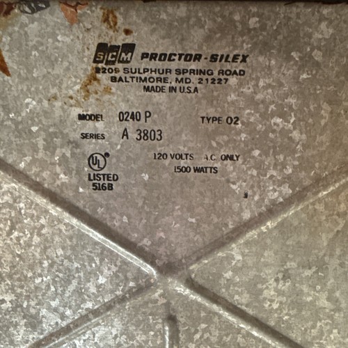 Vintage Proctor Silex Continuous Clean Toaster Backofen Grill 0240P A3803 GETESTET - Bild 13 von 13