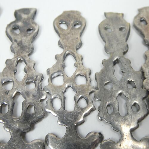 Set of 6 Small Sifter Strainer Spoons Demitasse Tea Coffee Vintage Silver 4" - Picture 9 of 10