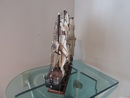 Model Ship , Hand Made In Spain ,Fragata Espanol , Siglo XVlll Rare Vintage Col - Picture 10 of 12
