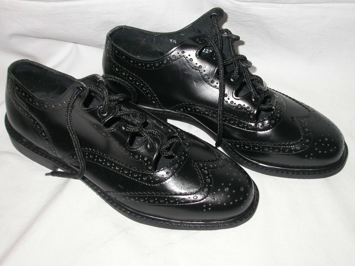 Black Brush Sole Leather Marching Brogues, Shoes, Size 9.5 | eBay