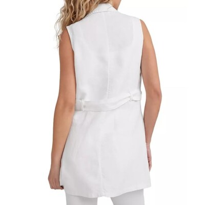 Bella Dahl Women's White Linen Belted Blazer Dress Size XS (MSRP $245) |  eBay