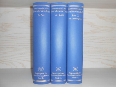 3 Bände Handwörterbuch der Betriebswirtschaft Grochla Wittmann Enzyklopädie 