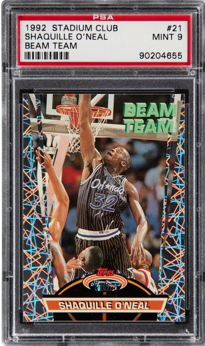 Shaq O'Neal 1992-93 Topps Stadium Club Beam Team #21 Rookie Card