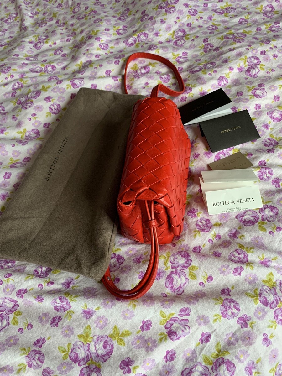 Bottega Veneta Nappa Intrecciato Mini Crossbody Red | eBay