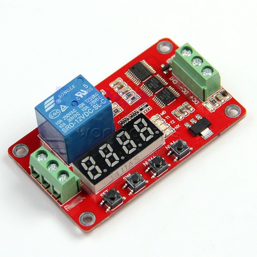 1-100PCS 12V Automation Self-lock PLC Relay Delay Cycle Timer Module 8 Function - Picture 5 of 17