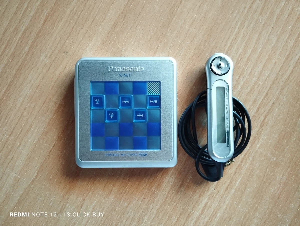 Panasonic Walkman Portable Mini Disc Player SJ MJ17 Blue Confirmed Operation