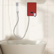 230V 6.5KW Elektrisch Tankloser Warmwasser Durchlauferhitzer mit Bad Dusche Satz