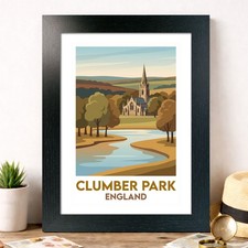 Clumber Park, England Travel Poster Giclee Art Print 211-1