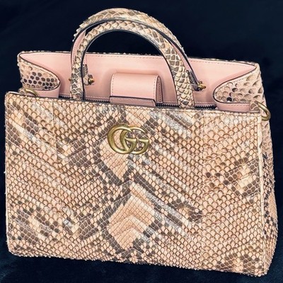 Gucci GG Marmot Python Handbag with COA