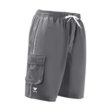 TYR Men Size SMALL Titanium 9" Inseam Challenger Swim Trunks NEW