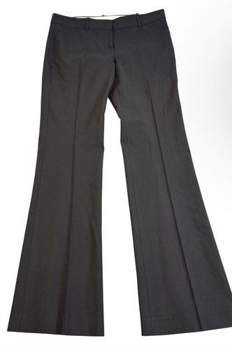 Theory Max C Broadway Black Flare Wool Dress Pants Size 6 Stretch Trousers